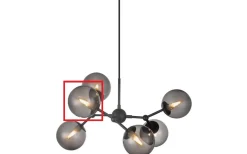 Reservglas Och Reservdelar-Halo Design Reservglas till Atom Taklampa Smoke