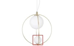 Reservglas Och Reservdelar-Globen Lighting Reservglas till 6953 Pendel Saint 60 m skruv D15 Mässing