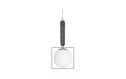 Reservglas Och Reservdelar < Globen Lighting Reservglas till Torrano Pendel Ø15cm Vit/Mässing