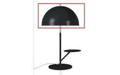 Reservglas Och Reservdelar-Globen Lighting Reservskärm till 414011 Bord Butler Svart