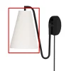 Reservglas Och Reservdelar-Globen Lighting Reservskärm till 7335 Vägglampa Lou Vit Bouclé