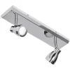 Badrumslampor Tak|Takspot Med 2 Lampor < ArmaturHantverk Resö Takspotlight 40cm Krom IP44