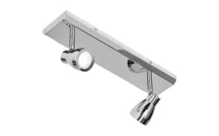 Badrumslampor Tak|Takspot Med 2 Lampor < ArmaturHantverk Resö Takspotlight 40cm Krom IP44