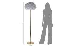 Golvlampor < Mauro Ferretti Rhythm Golvlampa Fjädrar 170cm Grå