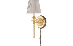 Lampetter < Karlskrona Lampfabrik Ribbing - Mässing / Brytare / Brunt fäste