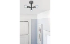 Hall & Trappa|Plafonder-Cottex Rille Plafond 3L 28cm Borstad Krom