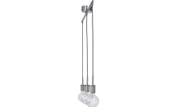Kök & Matplats|Avlånga Taklampor < Cottex Rille Taklampa 3L 85cm Borstad Krom