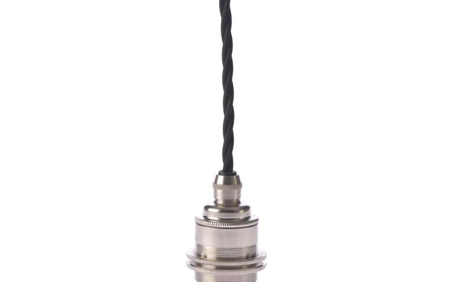 Fönsterlampor|Sladdställ Med Sockel < Texa Design Ringupphäng U18 Svart kabel, Nickel