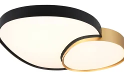 Plafonder-Trio Lighting Rise Plafond LED 77cm svart-guld