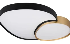 Plafonder-Trio Lighting Rise Plafond LED 77cm svart-guld