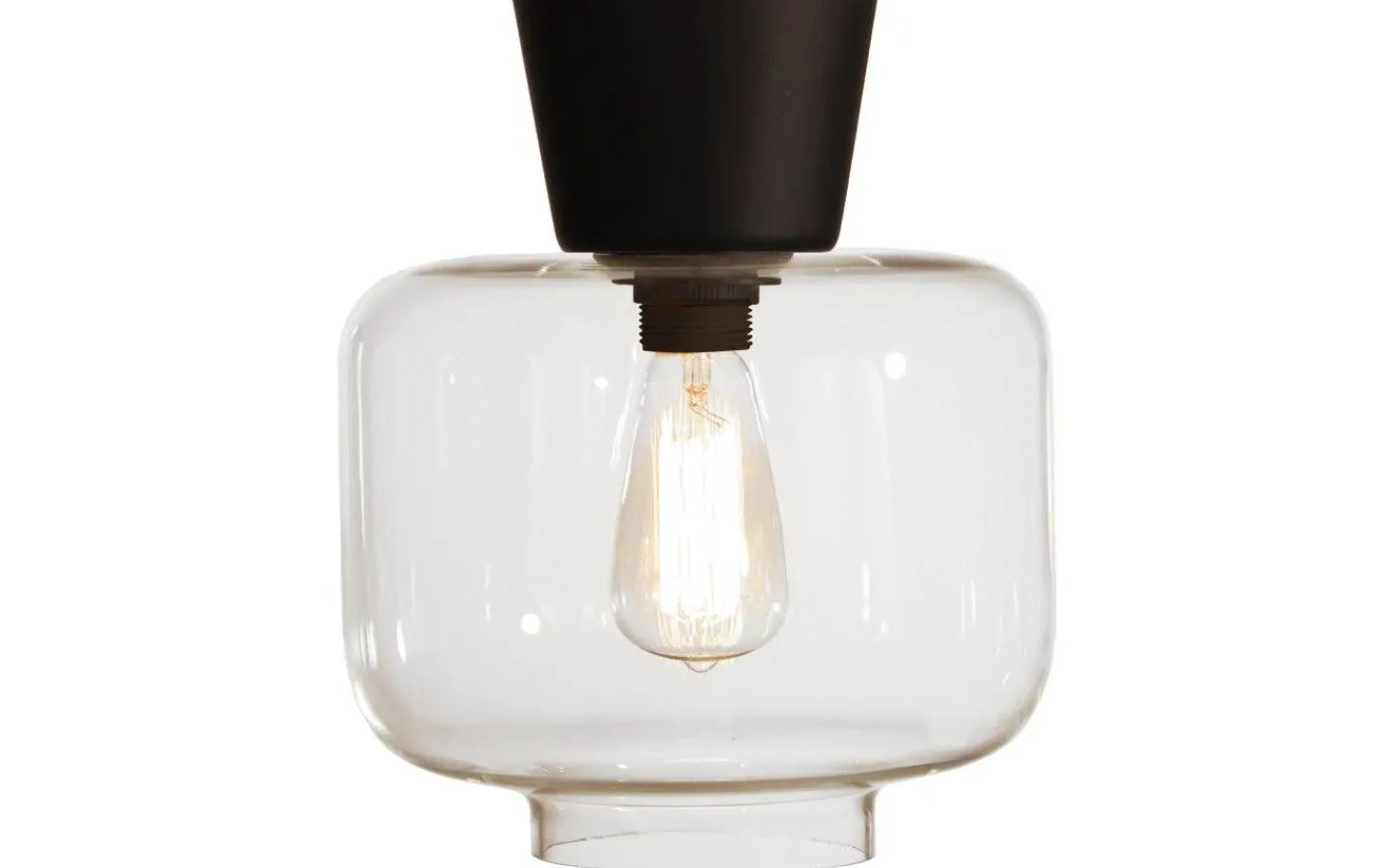Hall & Trappa|Plafonder < Globen Lighting Ritz Plafond 25cm E27 Klar/Svart