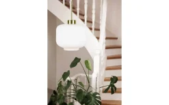 Kök & Matplats|Hall & Trappa < Globen Lighting Ritz Taklampa 25cm E27 Opal/Mässing