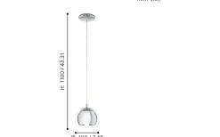 Fönsterlampor < Eglo Rocamar Fönsterlampa 19cm Krom