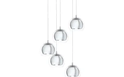 Stora Taklampor Ø50-69 Cm < Eglo Rocamar Taklampa 59cm Krom