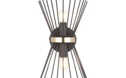 Lampetter-Reality Rod Vägglampa 2xE14 svart/guld
