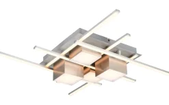 Plafonder < Trio Lighting Roger Plafond LED i borstat stål