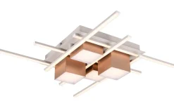 Plafonder-Trio Lighting Roger Plafond LED kaffebrun
