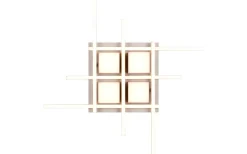Plafonder-Trio Lighting Roger Plafond LED kaffebrun