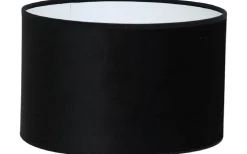 Cylinder Lampskärmar-Hallbergs Roma Cylinder Lampskärm Sammet Ø25cm Svart