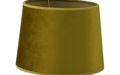 Enfärgade Runda Lampskärmar < Hallbergs Roma Lampskärm Sammet Ø30cm Guldgul