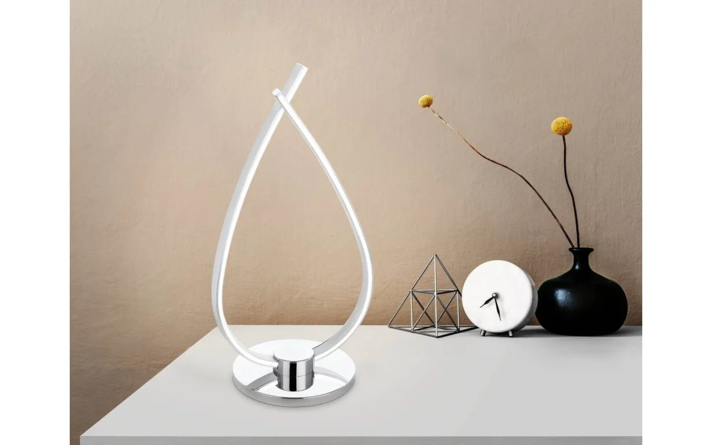 Bordslampor-Eglo Roncade Bordslampa 34cm LED 3000K 14W Krom