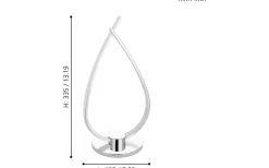 Bordslampor-Eglo Roncade Bordslampa 34cm LED 3000K 14W Krom