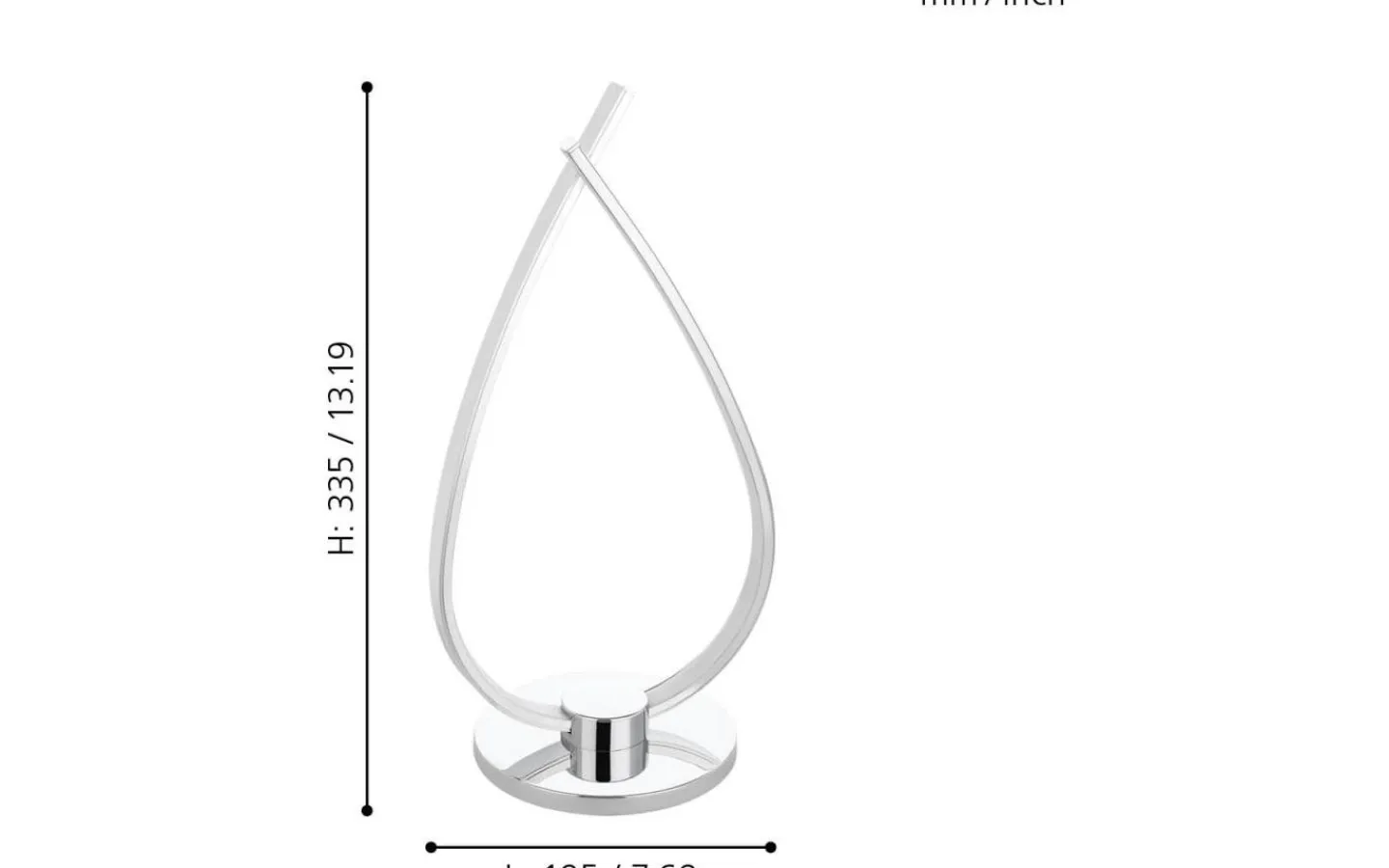 Bordslampor-Eglo Roncade Bordslampa 34cm LED 3000K 14W Krom