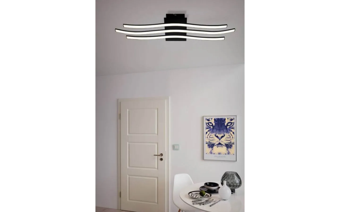 Plafonder-Eglo Roncade Plafond 65cm LED 3000K 26W Svart