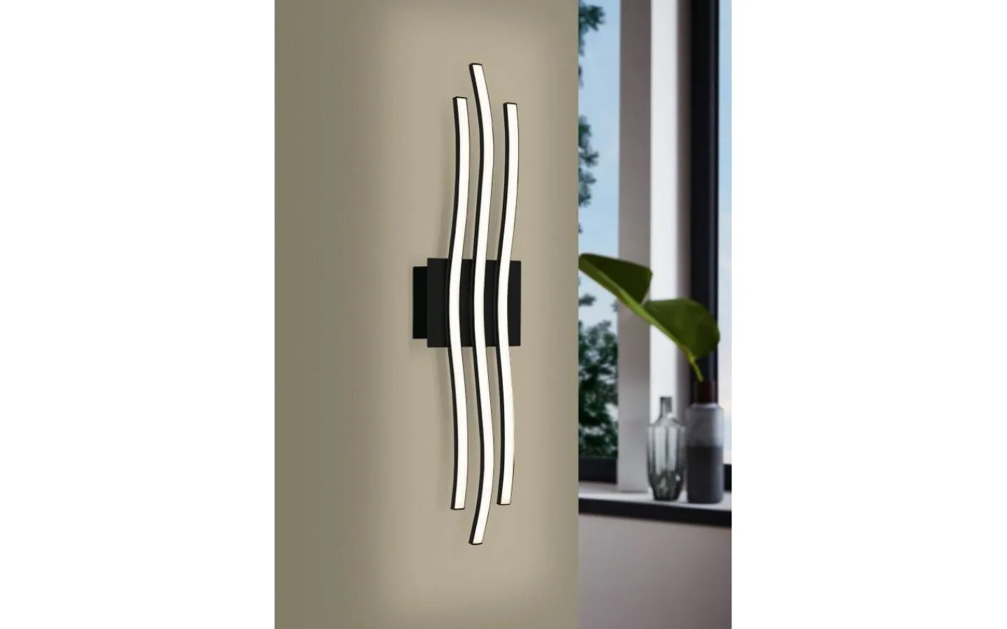 Plafonder-Eglo Roncade Plafond 65cm LED 3000K 26W Svart
