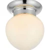 Badrumslampor Tak < Markslojd Ronda Plafond 19cm Vit/Krom IP44