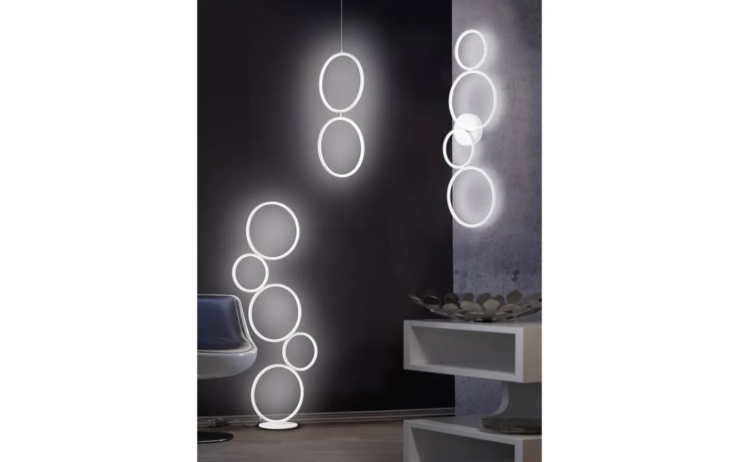 Golvlampor < Trio Lighting Rondo Golvlampa LED matt vit