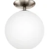 Plafonder-Eglo Rondo Plafond 25cm Nickel/Vit