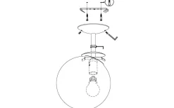 Plafonder-Eglo Rondo Plafond 25cm Nickel/Vit