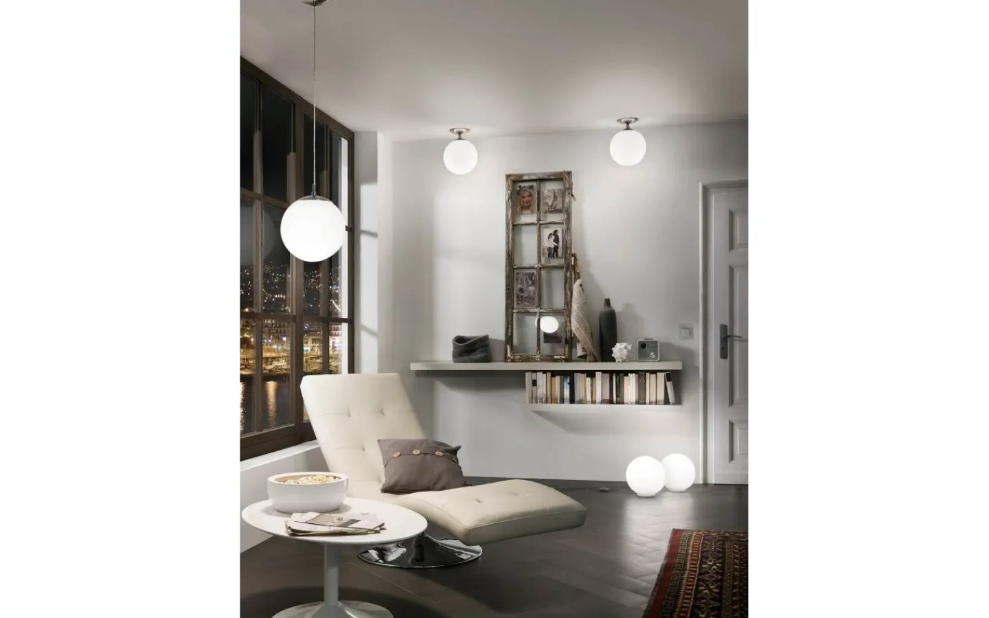 Plafonder-Eglo Rondo Plafond 25cm Nickel/Vit
