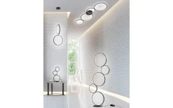 Plafonder < Trio Lighting Rondo Plafond LED 4-delad mattsvart