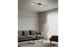 Plafonder < Trio Lighting Rondo Plafond LED 4-delad mattsvart