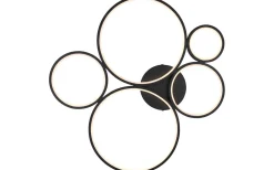 Plafonder-Trio Lighting Rondo Plafond LED 5-delad mattsvart