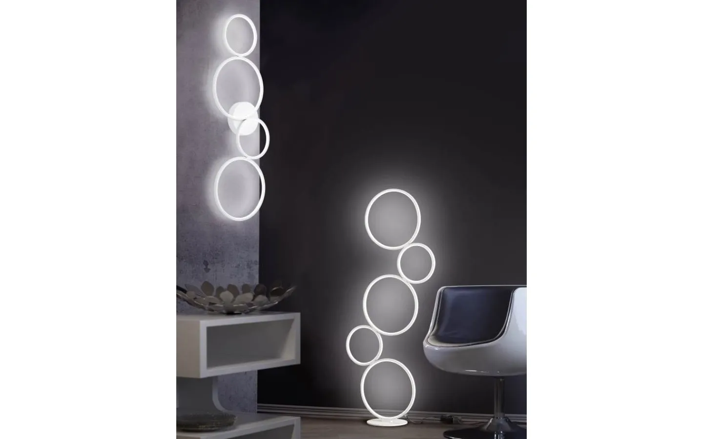 Plafonder < Trio Lighting Rondo Plafond LED 4-delad mattvit