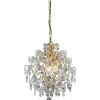 Kristallkronor < Markslojd Rosendal Kristallkrona Guld 40cm 3xE14