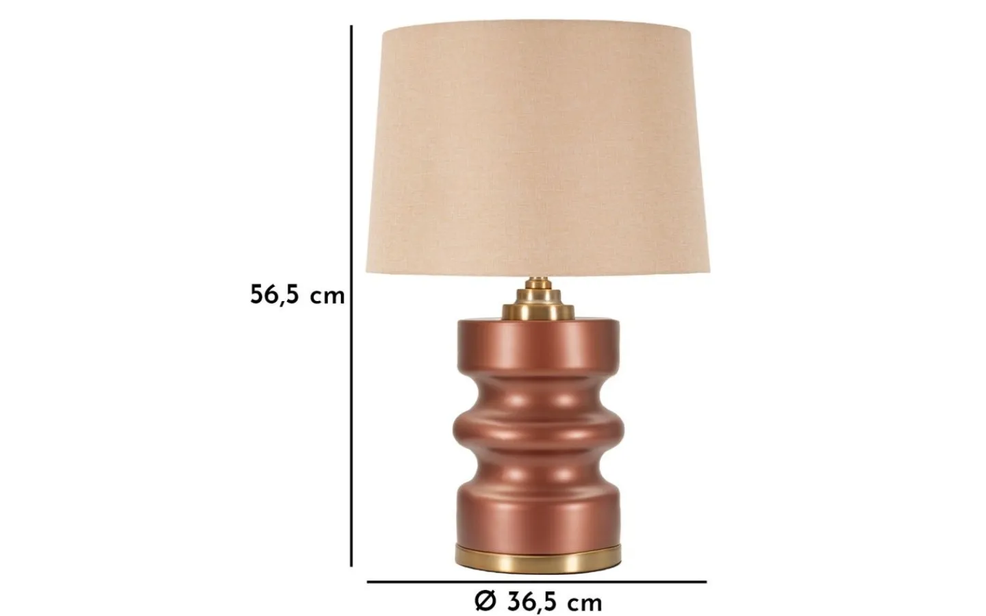 Bordslampor < Mauro Ferretti Rosenthal Bordslampa 56,5cm Brun