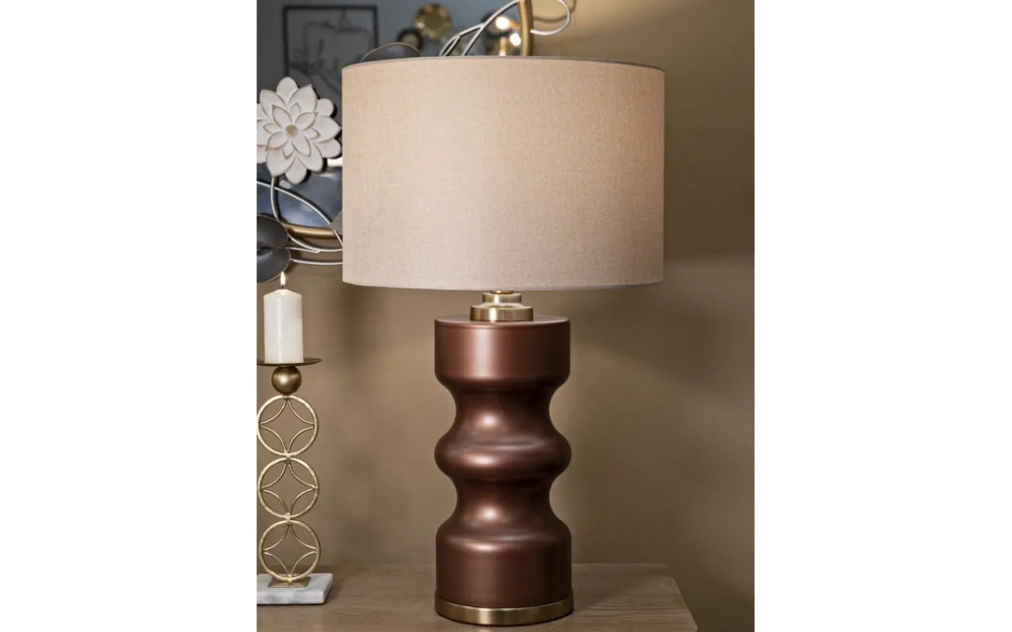 Bordslampor-Mauro Ferretti Rosenthal Bordslampa 69,5cm Brun