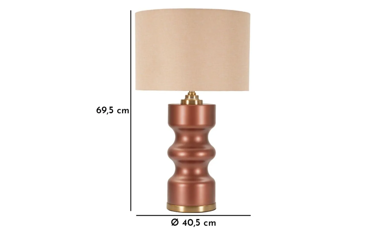 Bordslampor-Mauro Ferretti Rosenthal Bordslampa 69,5cm Brun