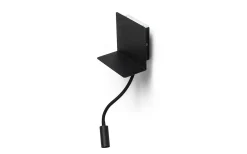 Sovrum|Läslampor < Rendl Rostam Vägglampa med USB 2x3W 3000K Svart