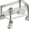 Takspot Med Minst 4 Lampor < Eglo Rottelo Takspotlight 26cm GU10 LED 4x4,6W Nickel