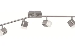 Avlånga Takspotlights|Takspot Med Minst 4 Lampor-Reality Roubaix Spotlight LED 4-delat borstat stål