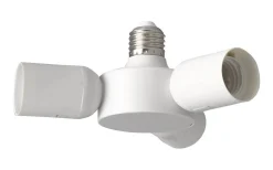 Reservglas Och Reservdelar-Eglo Rueda Pendeladapter E27 1 till 3 Vit