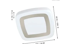 Plafonder < Eglo Ruidera Plafond 48cm LED 3000K 22W Vit