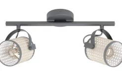 Takspot Med 2 Lampor < Eglo Ruscomb Takspotlight 44cm 2L Natur/Svart
