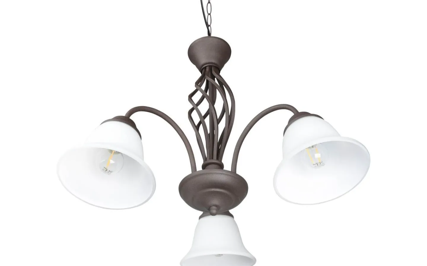 Stora Taklampor Ø50-69 Cm < Trio Lighting Rustica Takkrona 55cm 3-delad E27 rustik