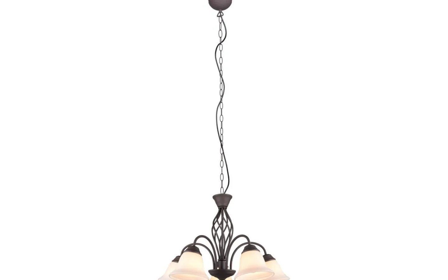 Stora Taklampor Ø50-69 Cm-Trio Lighting Rustica Takkrona 60cm 5-delad E27 rustik
